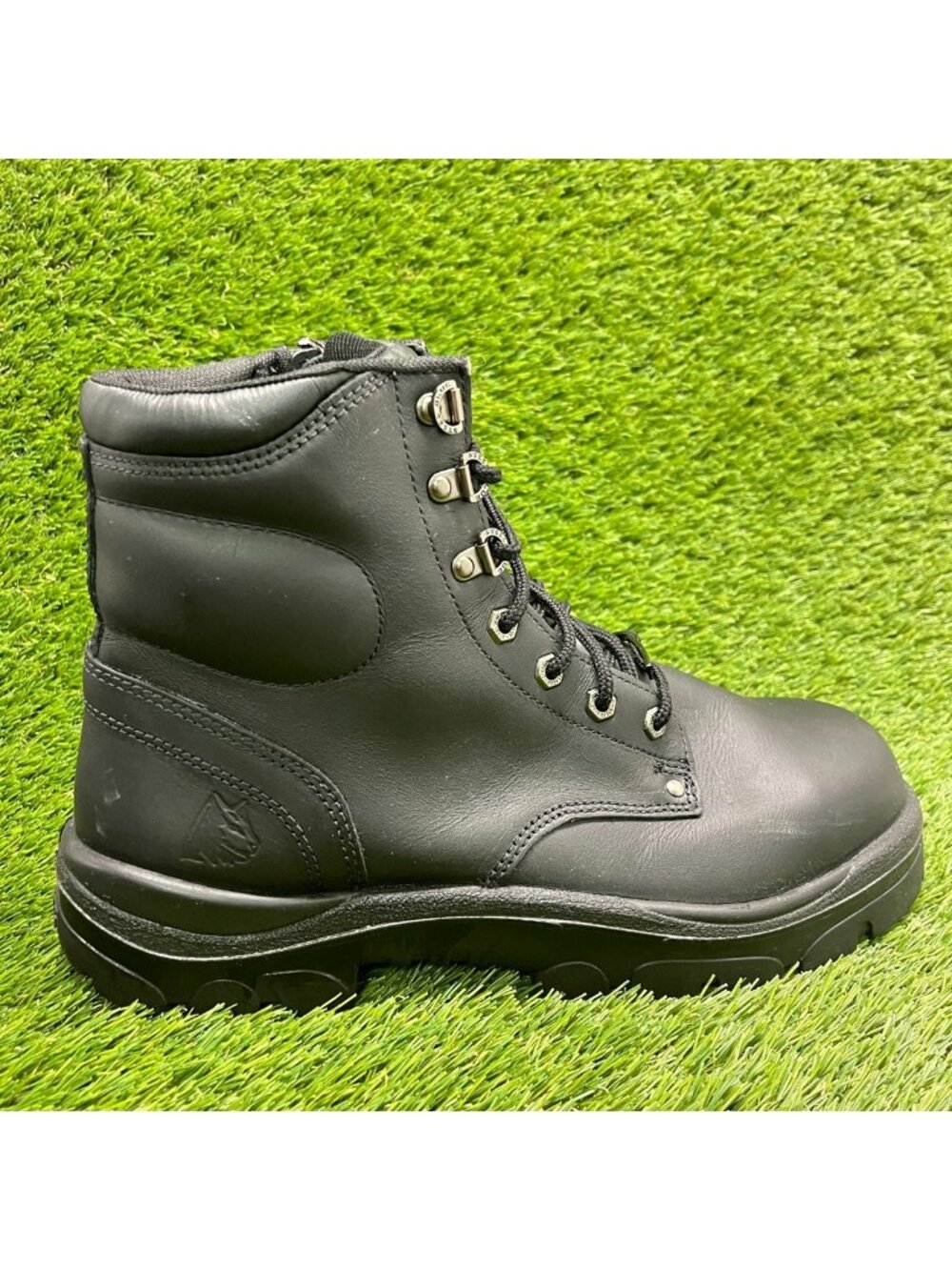 Steel Blue Argyle Mens Size 12 Black Leather Steel Toe Safety Work Boots Shoes